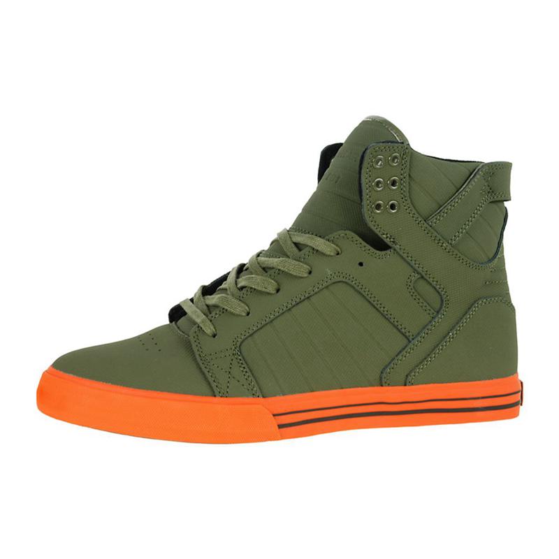 Buty Supra SKYTOP - Sneakersy Wysokie Męskie - Zielone (PHCN-36981)